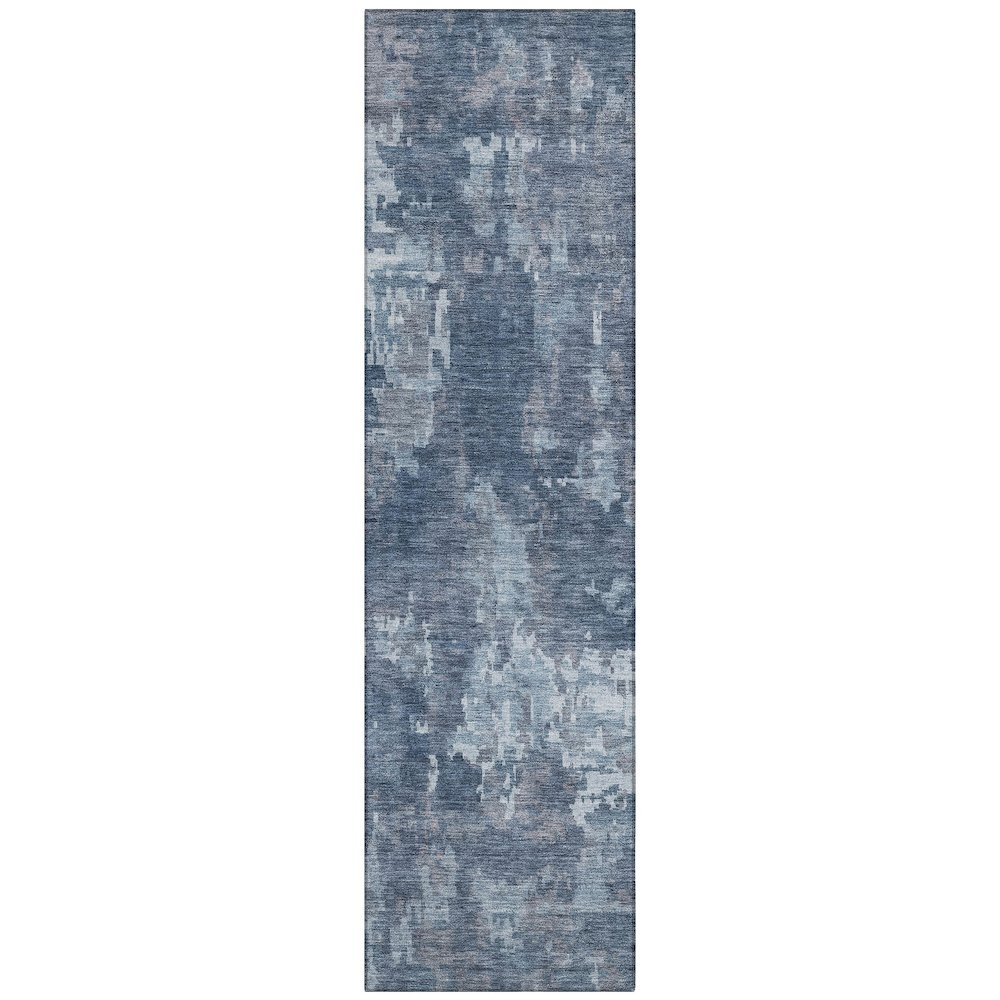 Machine Washable Indoor/Outdoor Chantille ACN2361 Blue 2'3" x 7'6" Runner Rug. Picture 1