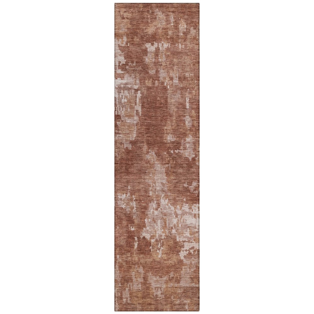 Machine Washable Indoor/Outdoor Chantille ACN2361 Orange 2'3" x 7'6" Runner Rug. Picture 1