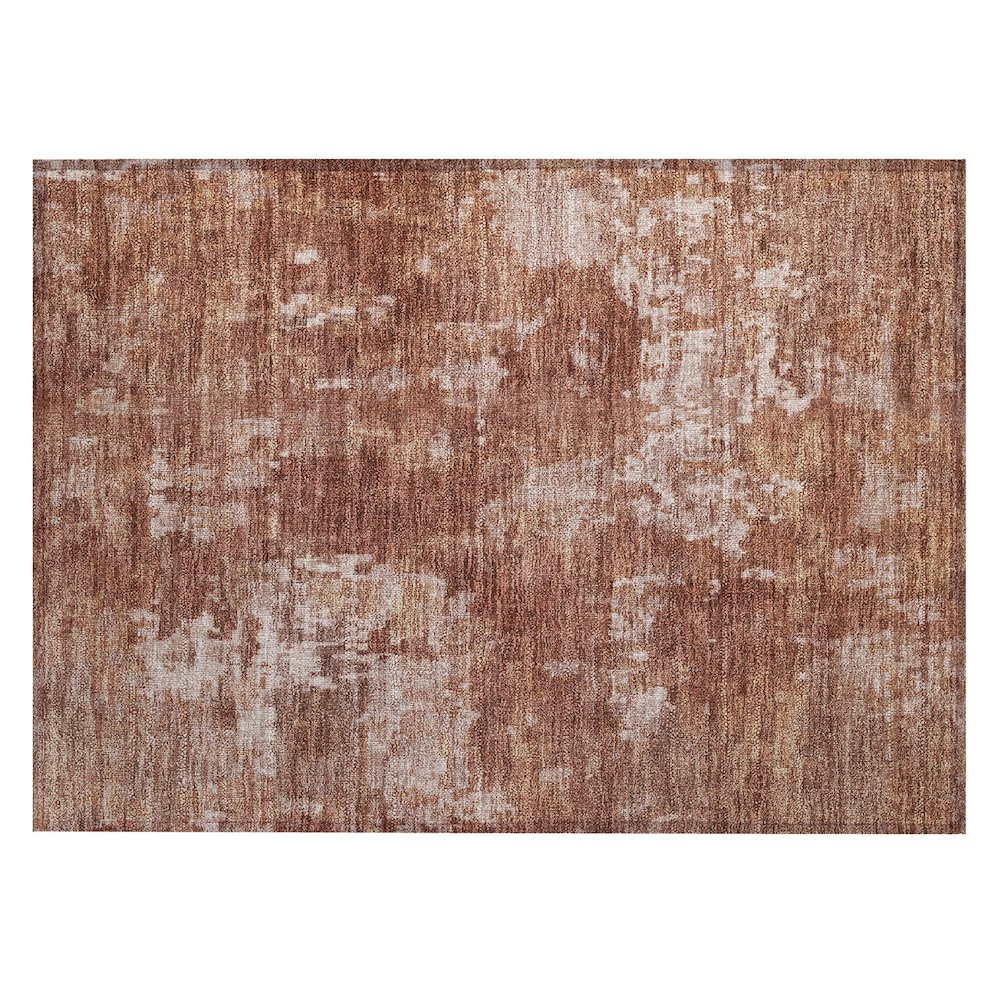 Machine Washable Indoor/Outdoor Chantille ACN2361 Orange 1'8" x 2'6" Rug. Picture 1