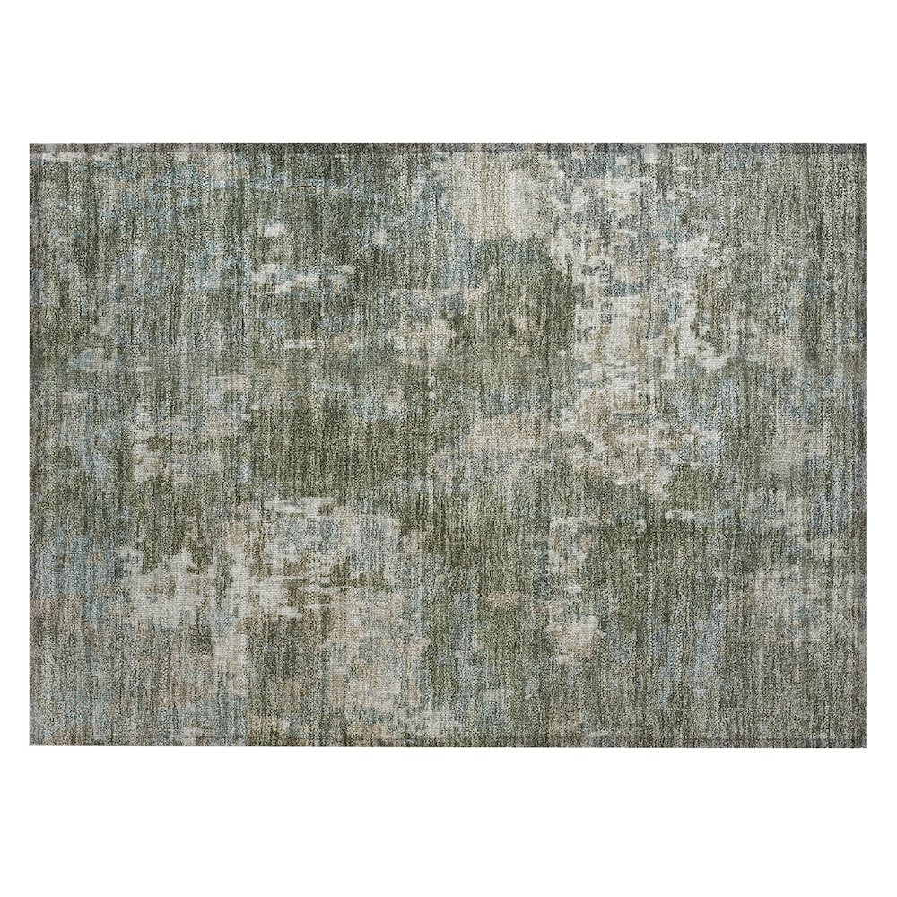 Machine Washable Indoor/Outdoor Chantille ACN2361 Green 1'8" x 2'6" Rug. Picture 1