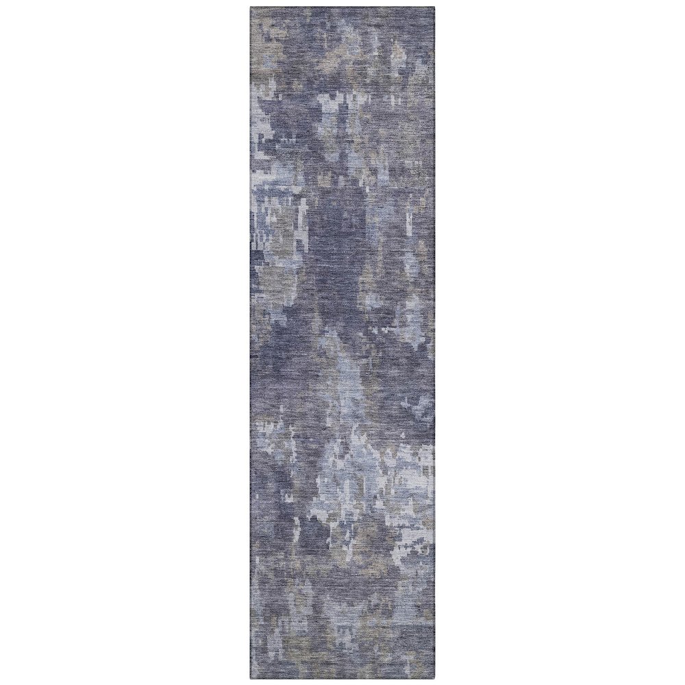 Machine Washable Indoor/Outdoor Chantille ACN2361 Purple 2'3" x 7'6" Runner Rug. Picture 1