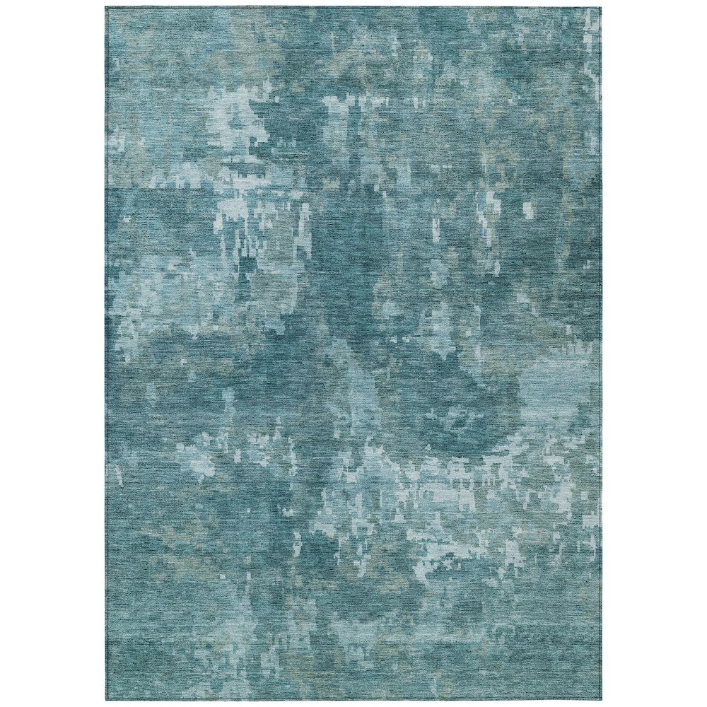 Machine Washable Indoor/Outdoor Chantille ACN2361 Teal 2'6" x 3'10" Rug. Picture 1