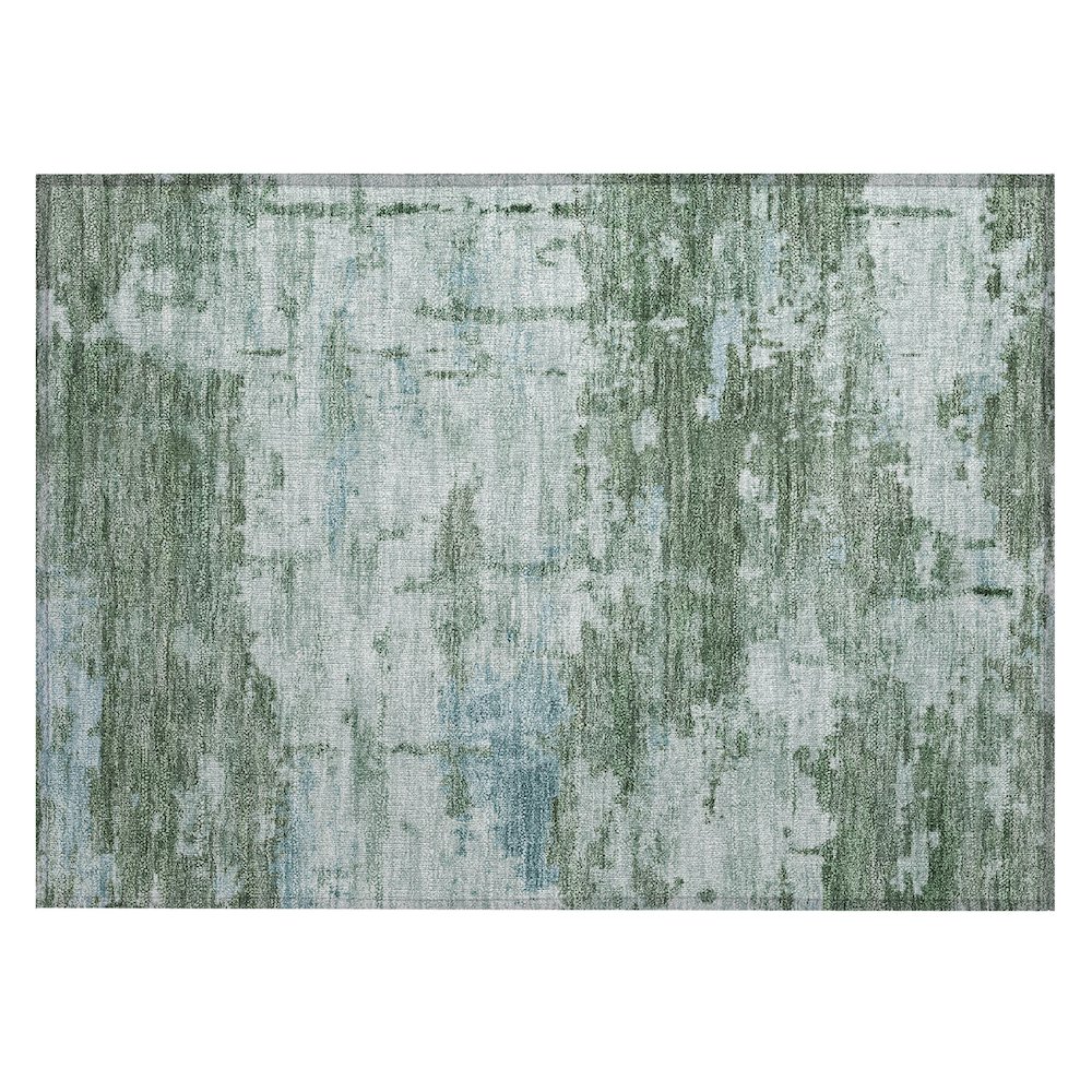 Machine Washable Indoor/Outdoor Chantille ACN2362 Green 1'8" x 2'6" Rug. Picture 1