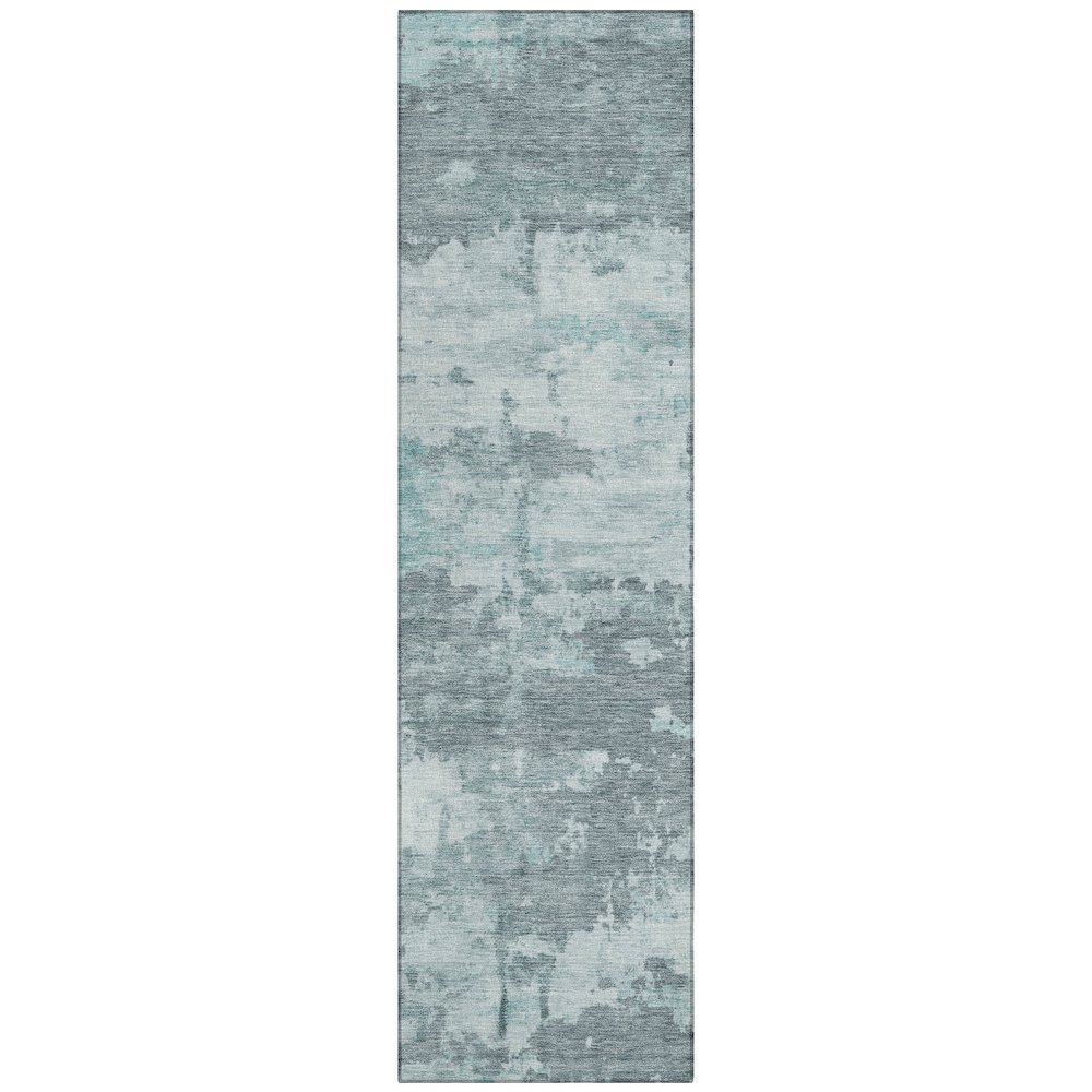 Machine Washable Indoor/Outdoor Chantille ACN2362 Teal 2'3" x 7'6" Runner Rug. Picture 1