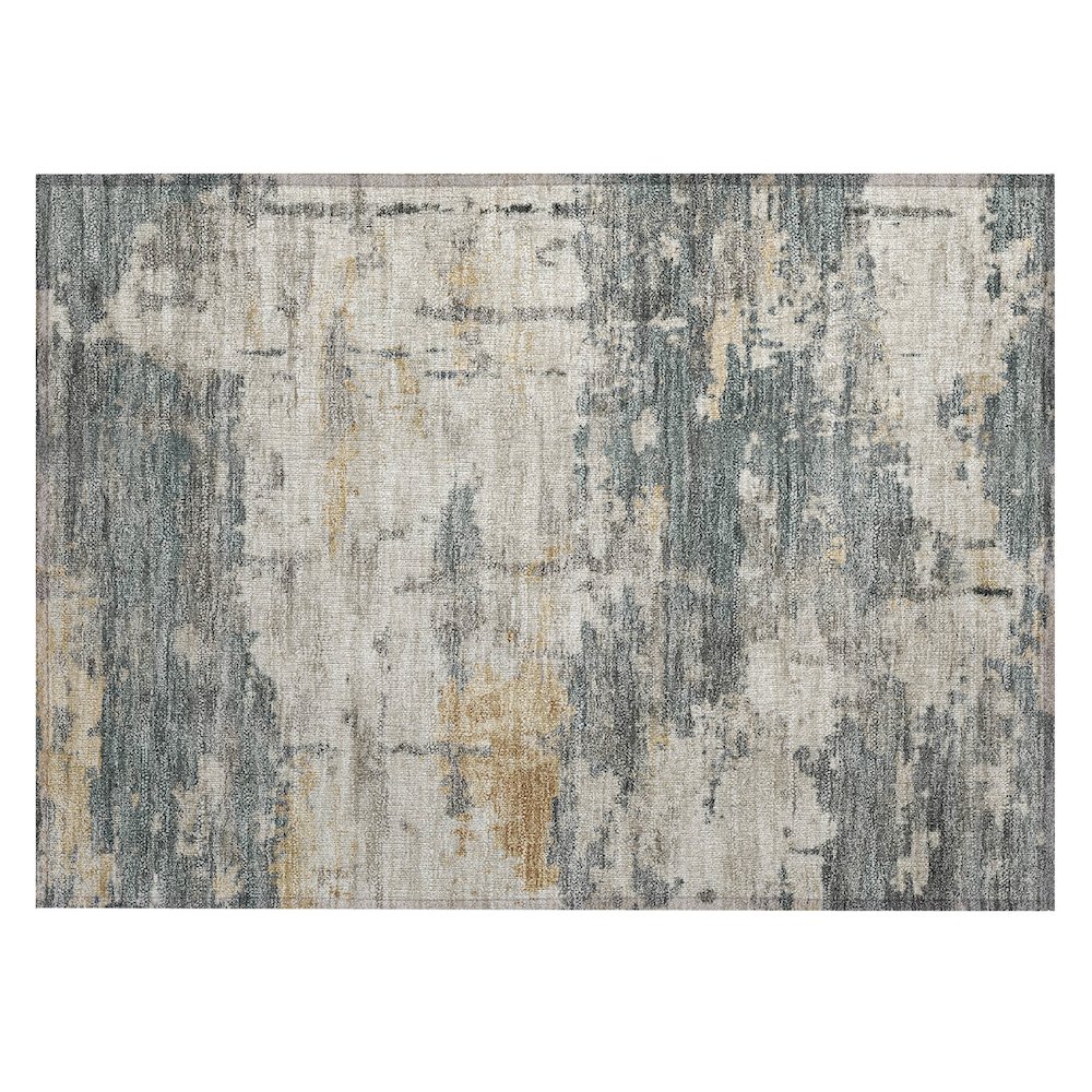 Machine Washable Indoor/Outdoor Chantille ACN2362 Green 1'8" x 2'6" Rug. Picture 1