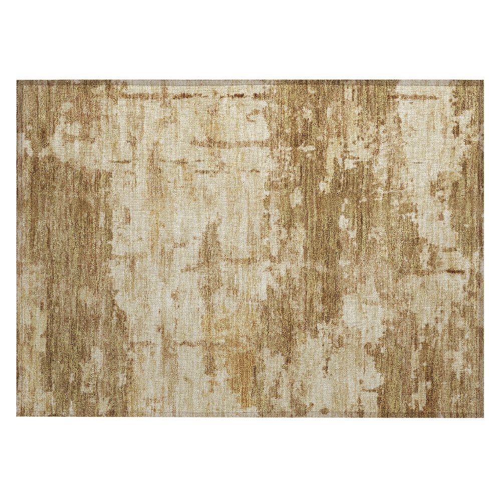 Machine Washable Indoor/Outdoor Chantille ACN2362 Brown 1'8" x 2'6" Rug. Picture 1