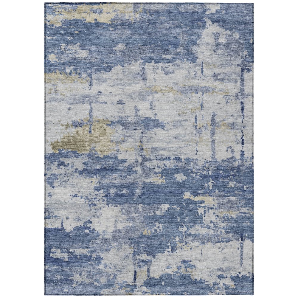 Machine Washable Indoor/Outdoor Chantille ACN2362 Blue 2'6" x 3'10" Rug. Picture 1