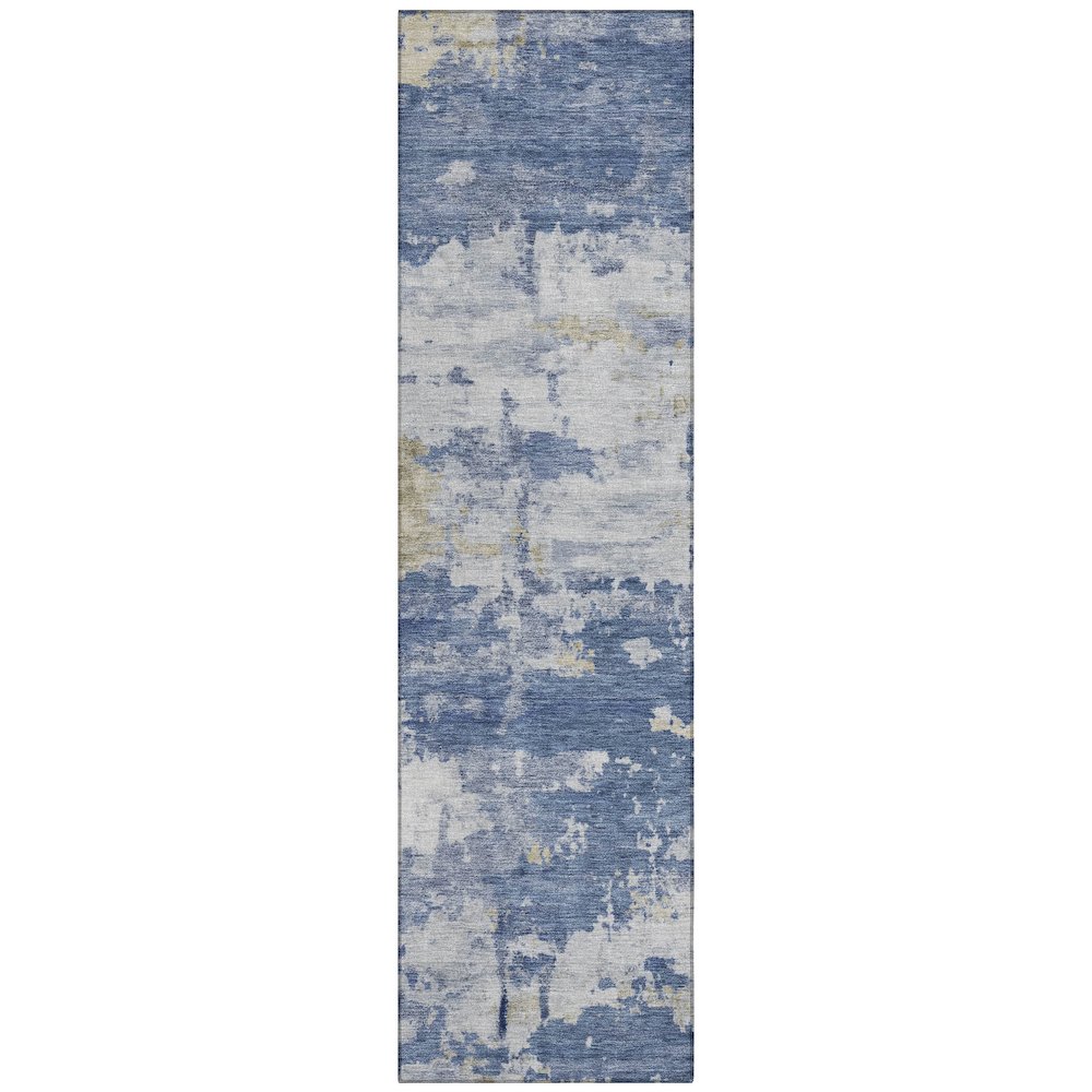 Machine Washable Indoor/Outdoor Chantille ACN2362 Blue 2'3" x 7'6" Runner Rug. Picture 1