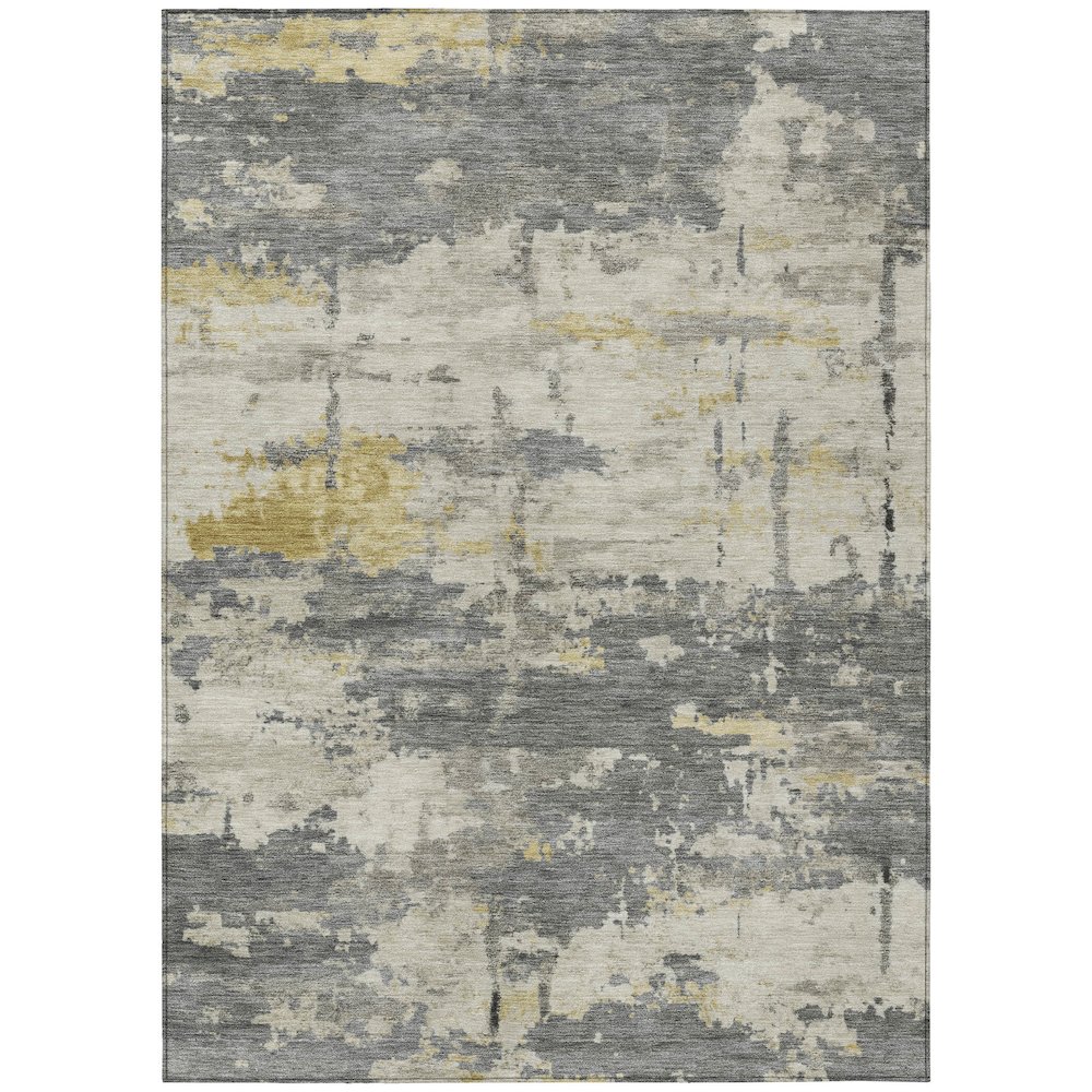 Machine Washable Indoor/Outdoor Chantille ACN2362 Gray 2'6" x 3'10" Rug. Picture 1