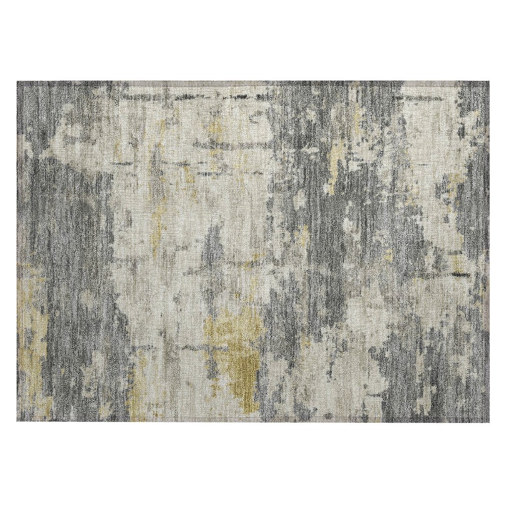 Machine Washable Indoor/Outdoor Chantille ACN2362 Gray 1'8" x 2'6" Rug. Picture 1