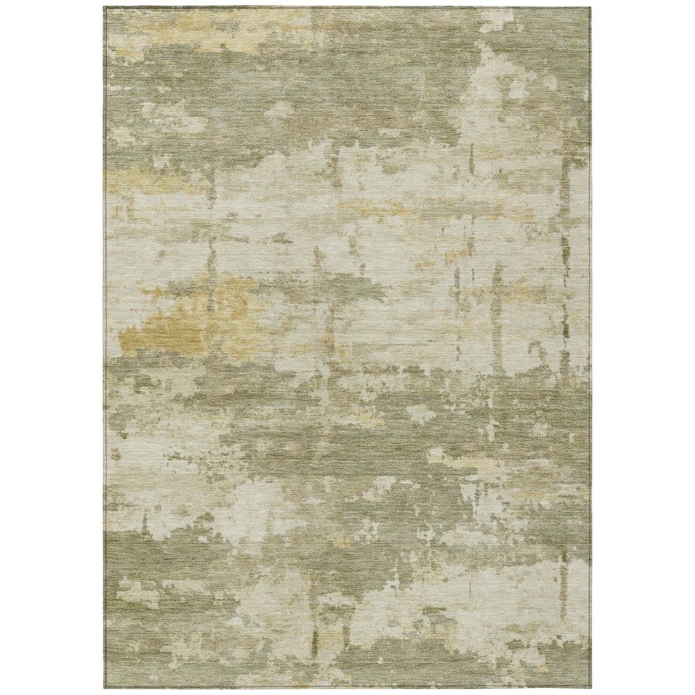 Machine Washable Indoor/Outdoor Chantille ACN2362 Green 2'6" x 3'10" Rug. Picture 1