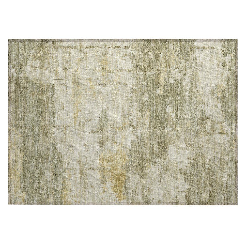 Machine Washable Indoor/Outdoor Chantille ACN2362 Green 1'8" x 2'6" Rug. Picture 1