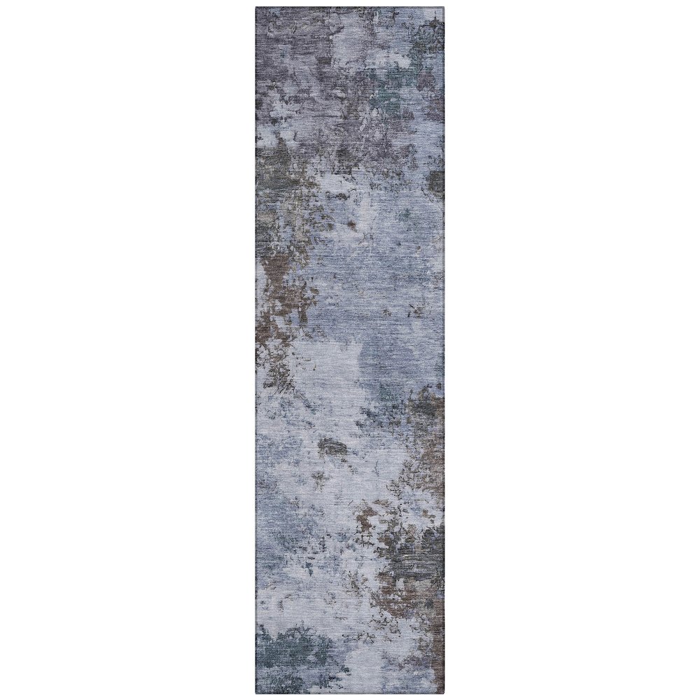 Machine Washable Indoor/Outdoor Chantille ACN2363 Blue 2'3" x 7'6" Runner Rug. Picture 1