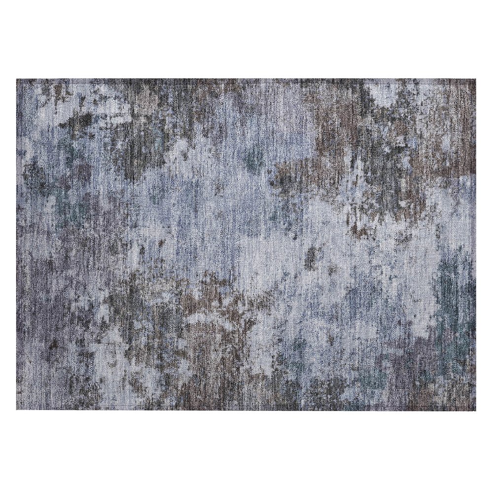 Machine Washable Indoor/Outdoor Chantille ACN2363 Blue 1'8" x 2'6" Rug. Picture 1