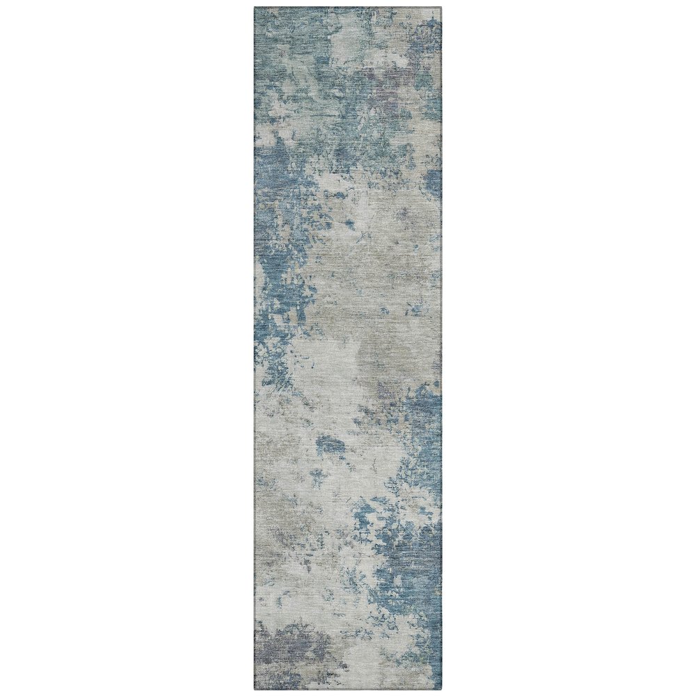 Machine Washable Indoor/Outdoor Chantille ACN2363 Blue 2'3" x 7'6" Runner Rug. Picture 1