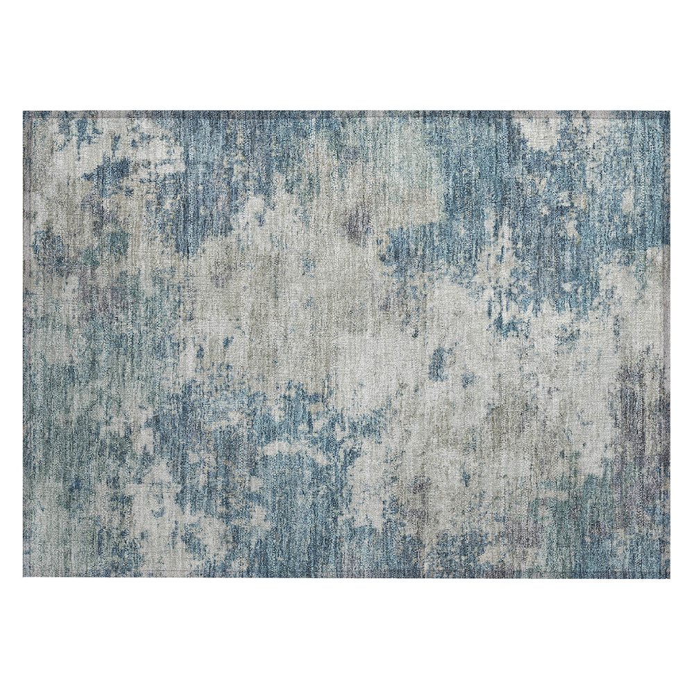 Machine Washable Indoor/Outdoor Chantille ACN2363 Blue 1'8" x 2'6" Rug. Picture 1