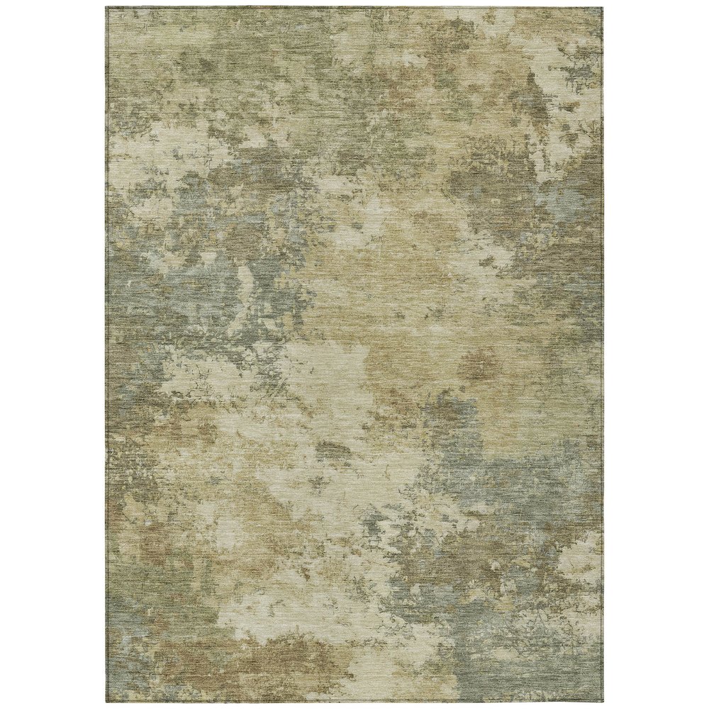 Machine Washable Indoor/Outdoor Chantille ACN2363 Gold 2'6" x 3'10" Rug. Picture 1