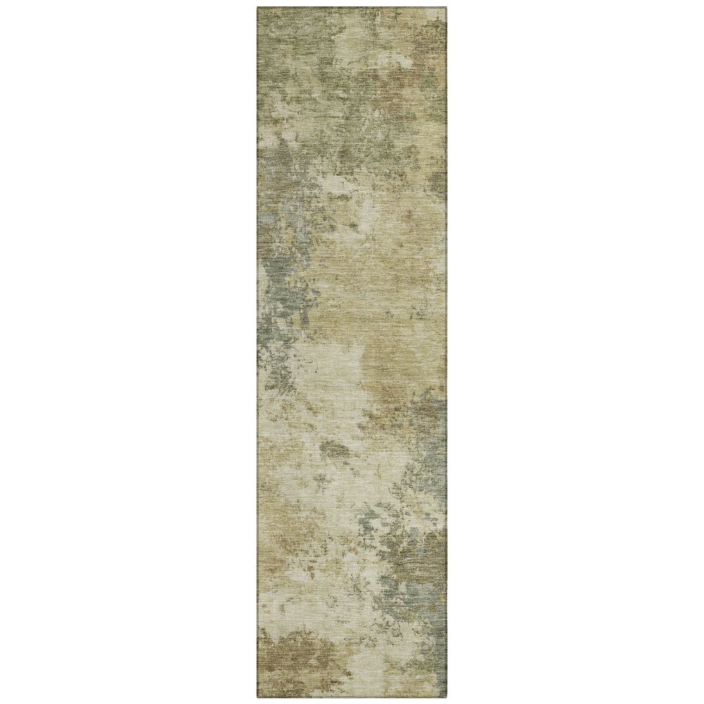 Machine Washable Indoor/Outdoor Chantille ACN2363 Gold 2'3" x 7'6" Runner Rug. Picture 1