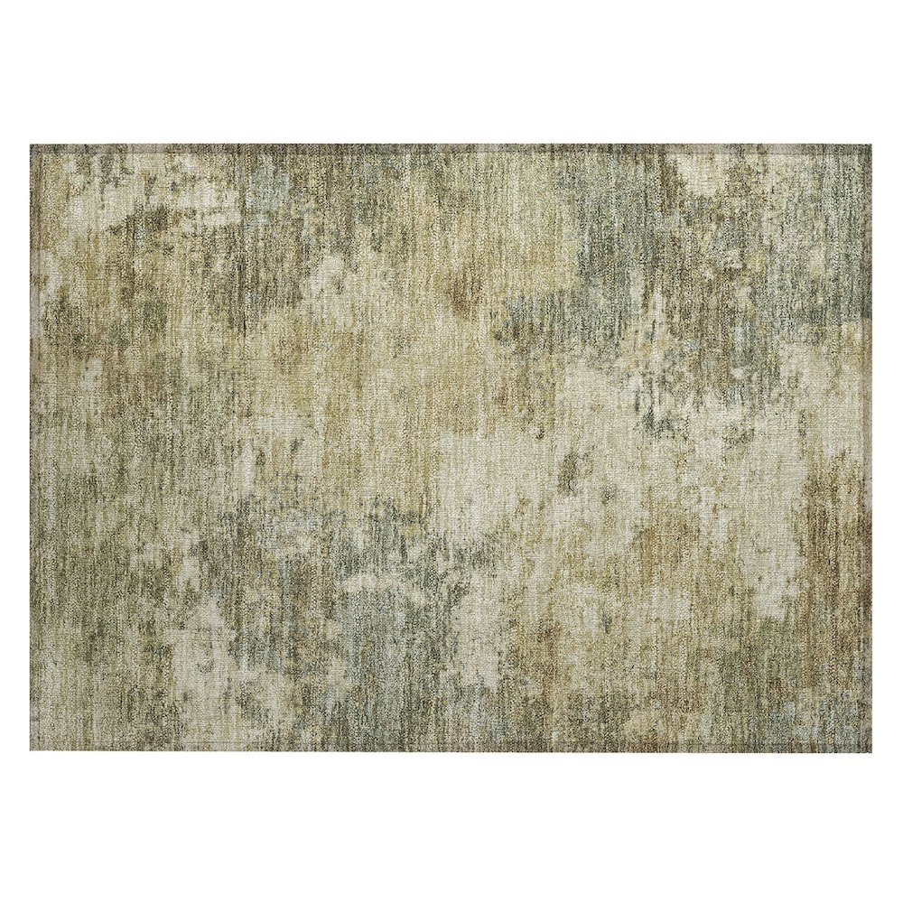 Machine Washable Indoor/Outdoor Chantille ACN2363 Gold 1'8" x 2'6" Rug. Picture 1