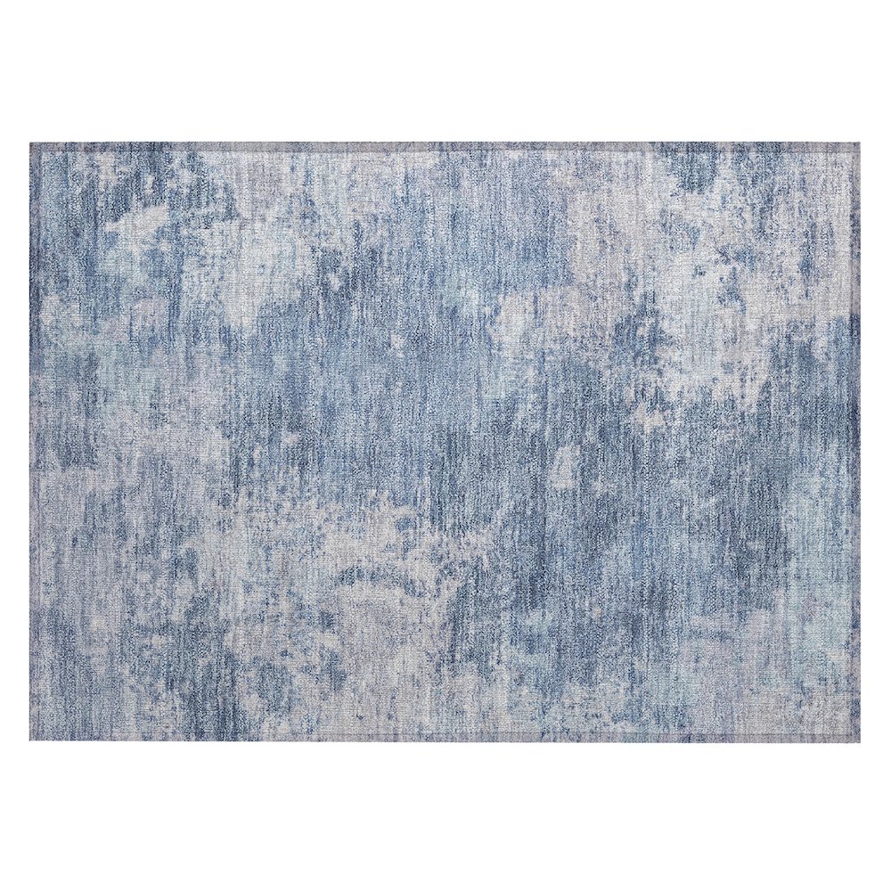 Machine Washable Indoor/Outdoor Chantille ACN2364 Blue 1'8" x 2'6" Rug. Picture 1