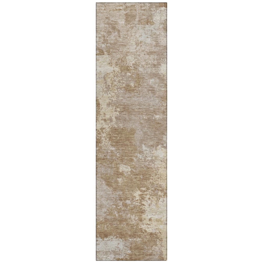 Machine Washable Indoor/Outdoor Chantille ACN2364 Brown 2'3" x 7'6" Runner Rug. Picture 1