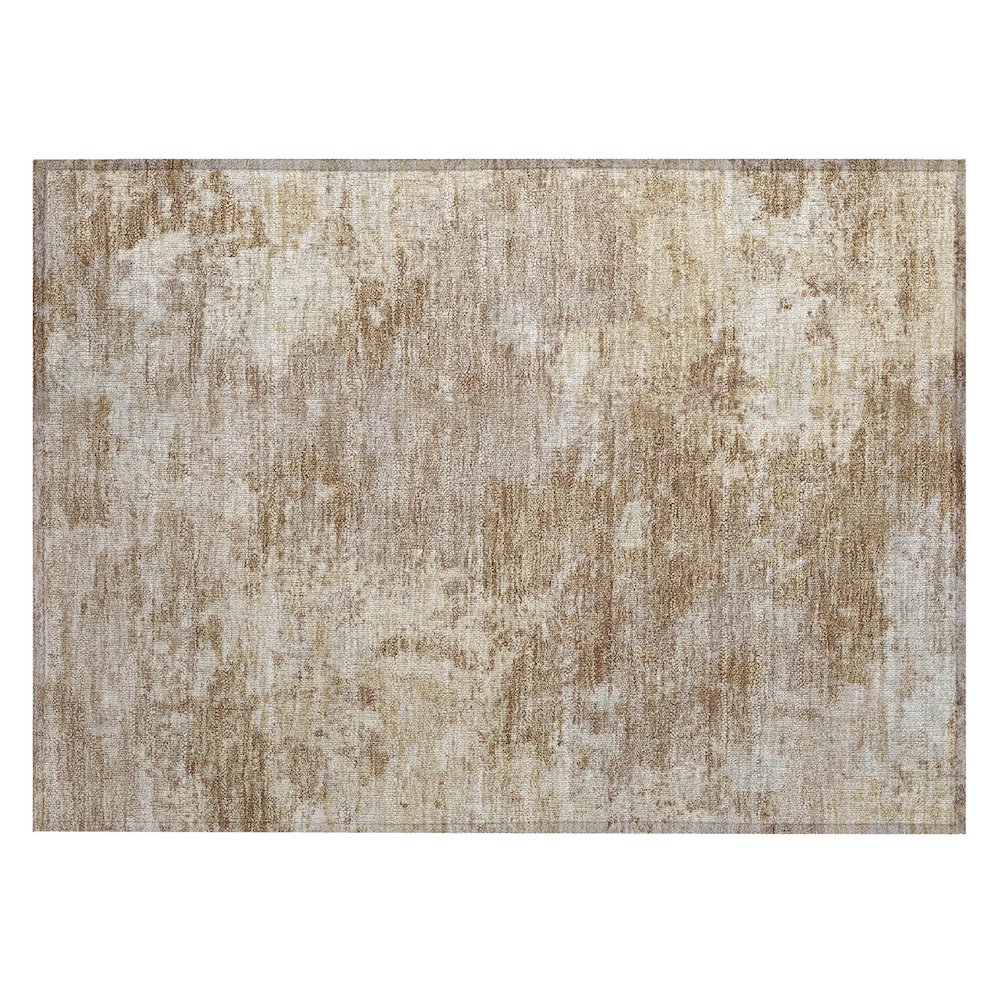 Machine Washable Indoor/Outdoor Chantille ACN2364 Brown 1'8" x 2'6" Rug. Picture 1