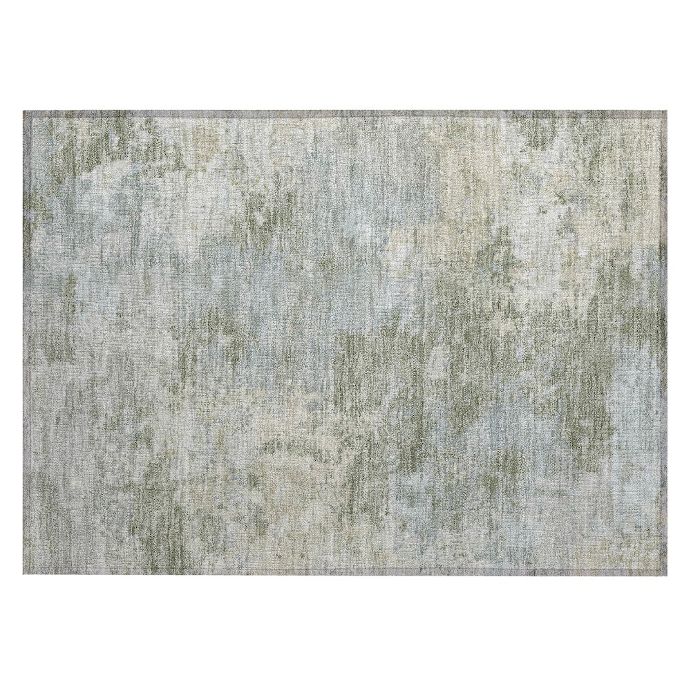 Machine Washable Indoor/Outdoor Chantille ACN2364 Green 1'8" x 2'6" Rug. Picture 1