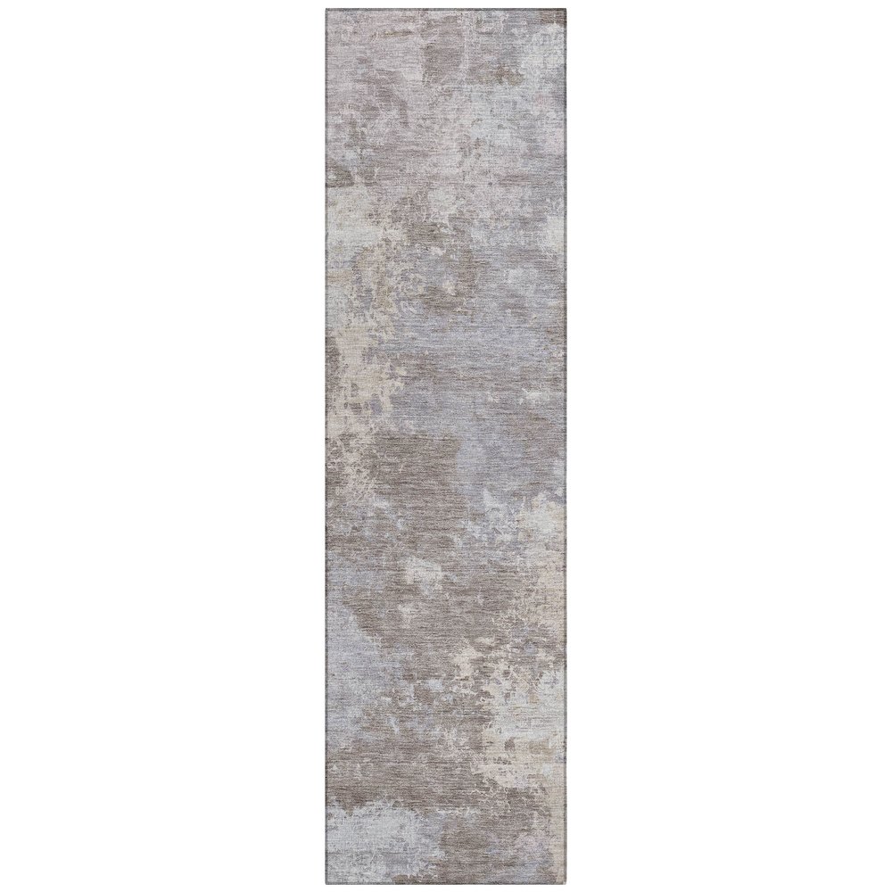 Machine Washable Indoor/Outdoor Chantille ACN2364 Brown 2'3" x 7'6" Runner Rug. Picture 1