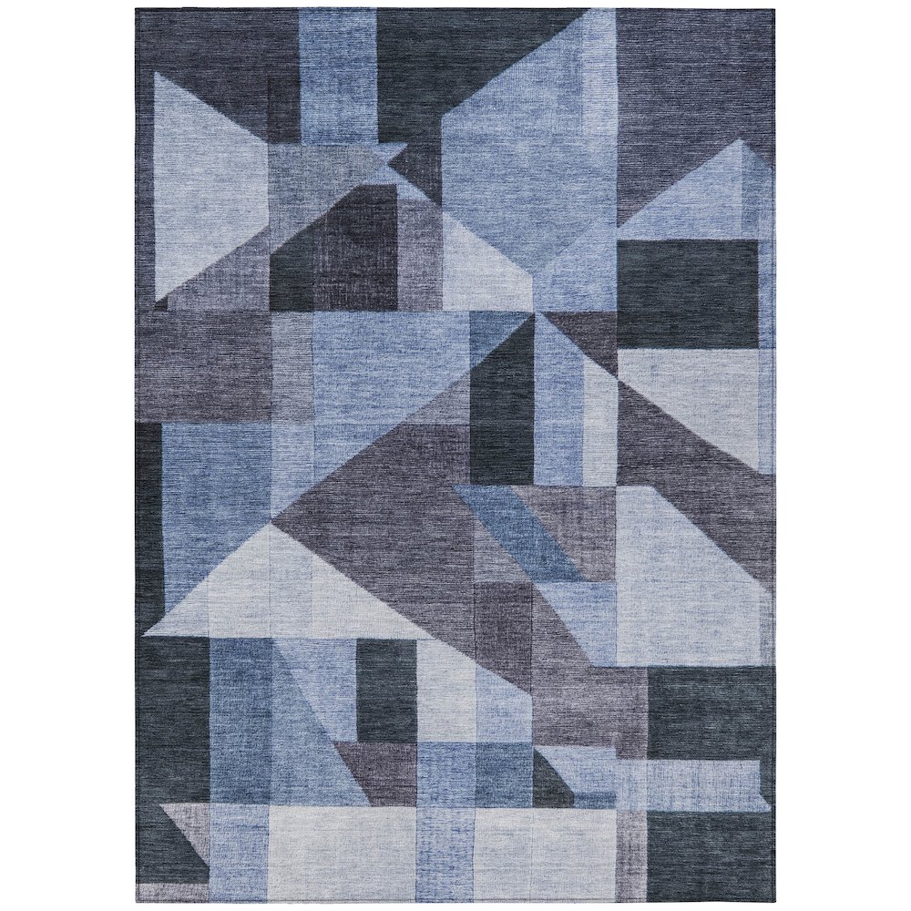 Machine Washable Indoor/Outdoor Chantille ACN2365 Blue 2'6" x 3'10" Rug. Picture 1