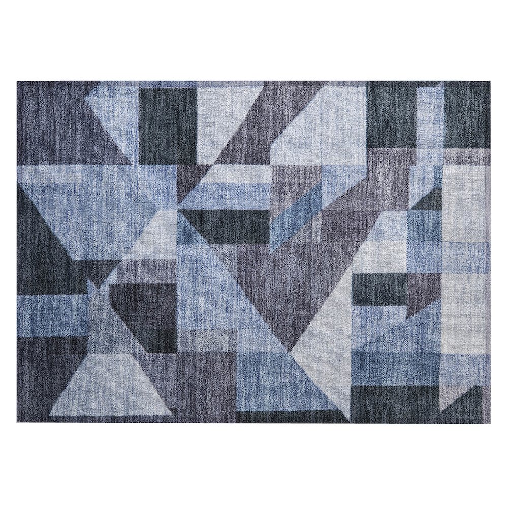 Machine Washable Indoor/Outdoor Chantille ACN2365 Blue 1'8" x 2'6" Rug. Picture 1
