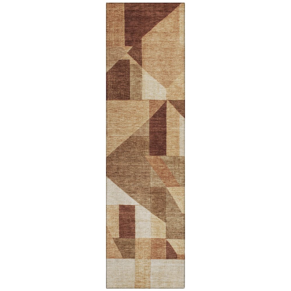 Machine Washable Indoor/Outdoor Chantille ACN2365 Orange 2'3" x 7'6" Runner Rug. Picture 1