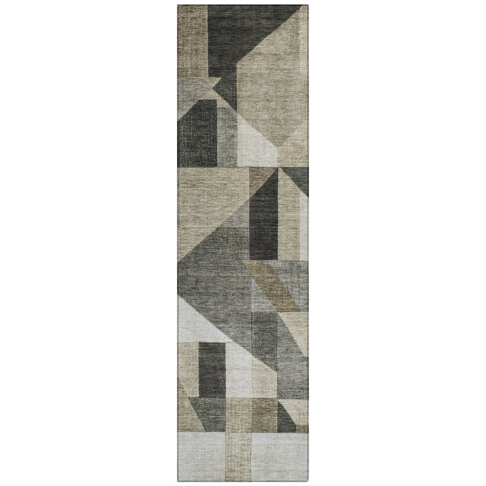 Machine Washable Indoor/Outdoor Chantille ACN2365 Gray 2'3" x 7'6" Runner Rug. Picture 1
