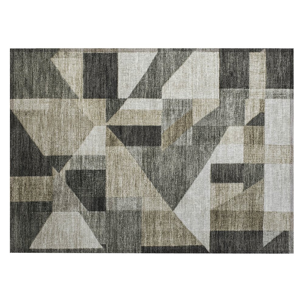 Machine Washable Indoor/Outdoor Chantille ACN2365 Gray 1'8" x 2'6" Rug. Picture 1