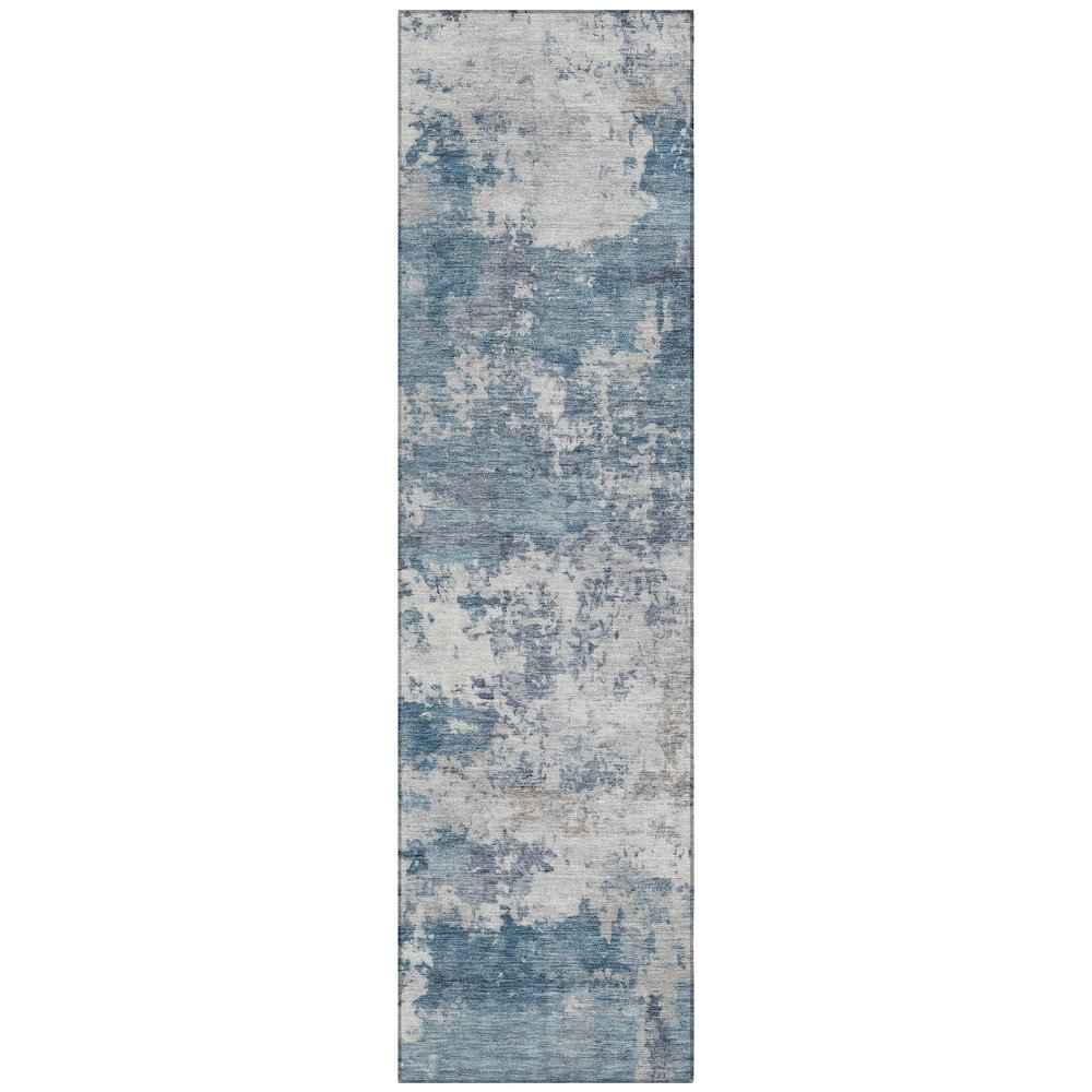 Machine Washable Indoor/Outdoor Chantille ACN2366 Blue 2'3" x 7'6" Runner Rug. Picture 1