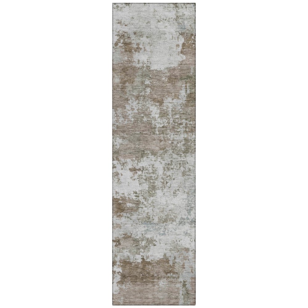 Machine Washable Indoor/Outdoor Chantille ACN2366 Brown 2'3" x 7'6" Runner Rug. Picture 1