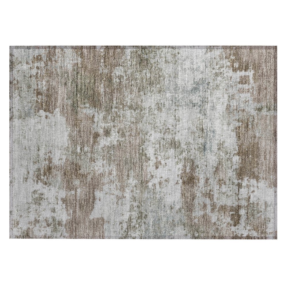 Machine Washable Indoor/Outdoor Chantille ACN2366 Brown 1'8" x 2'6" Rug. Picture 1