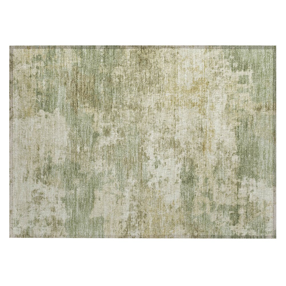 Machine Washable Indoor/Outdoor Chantille ACN2366 Green 1'8" x 2'6" Rug. Picture 1