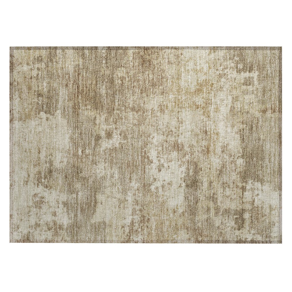 Machine Washable Indoor/Outdoor Chantille ACN2366 Brown 1'8" x 2'6" Rug. Picture 1