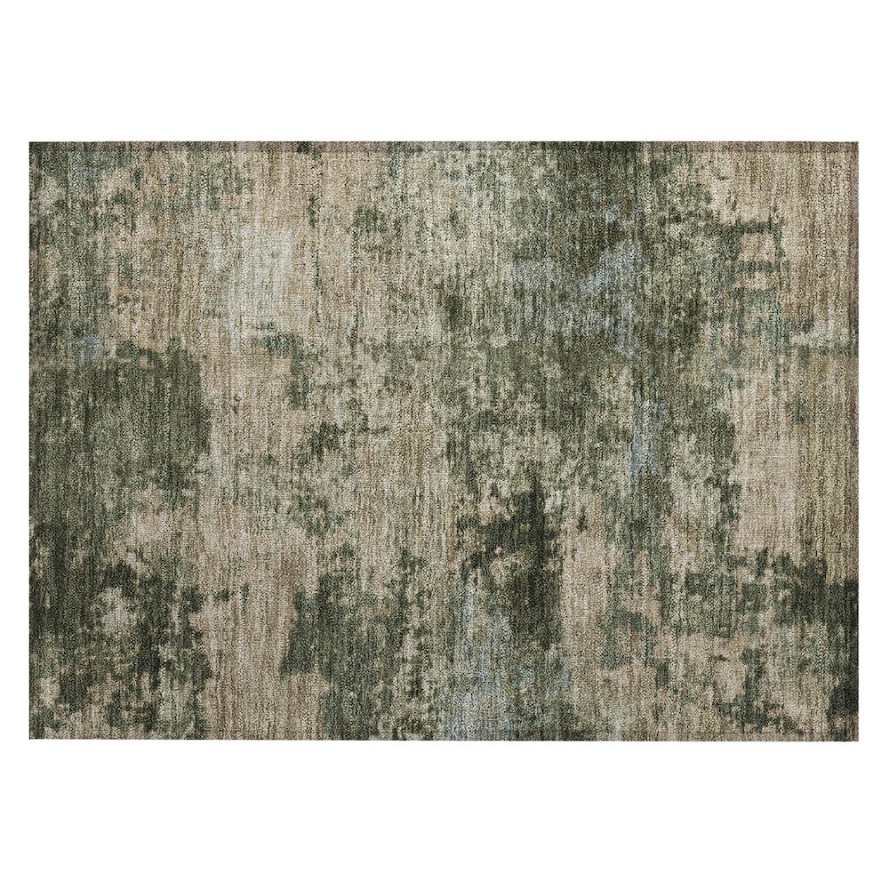 Machine Washable Indoor/Outdoor Chantille ACN2366 Green 1'8" x 2'6" Rug. Picture 1
