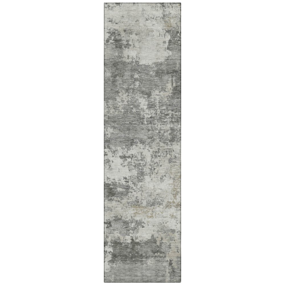 Machine Washable Indoor/Outdoor Chantille ACN2366 Gray 2'3" x 7'6" Runner Rug. Picture 1