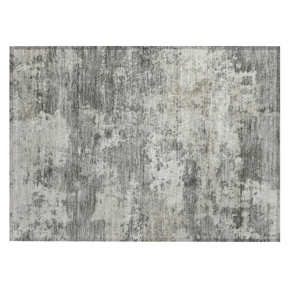 Machine Washable Indoor/Outdoor Chantille ACN2366 Gray 1'8" x 2'6" Rug. Picture 1