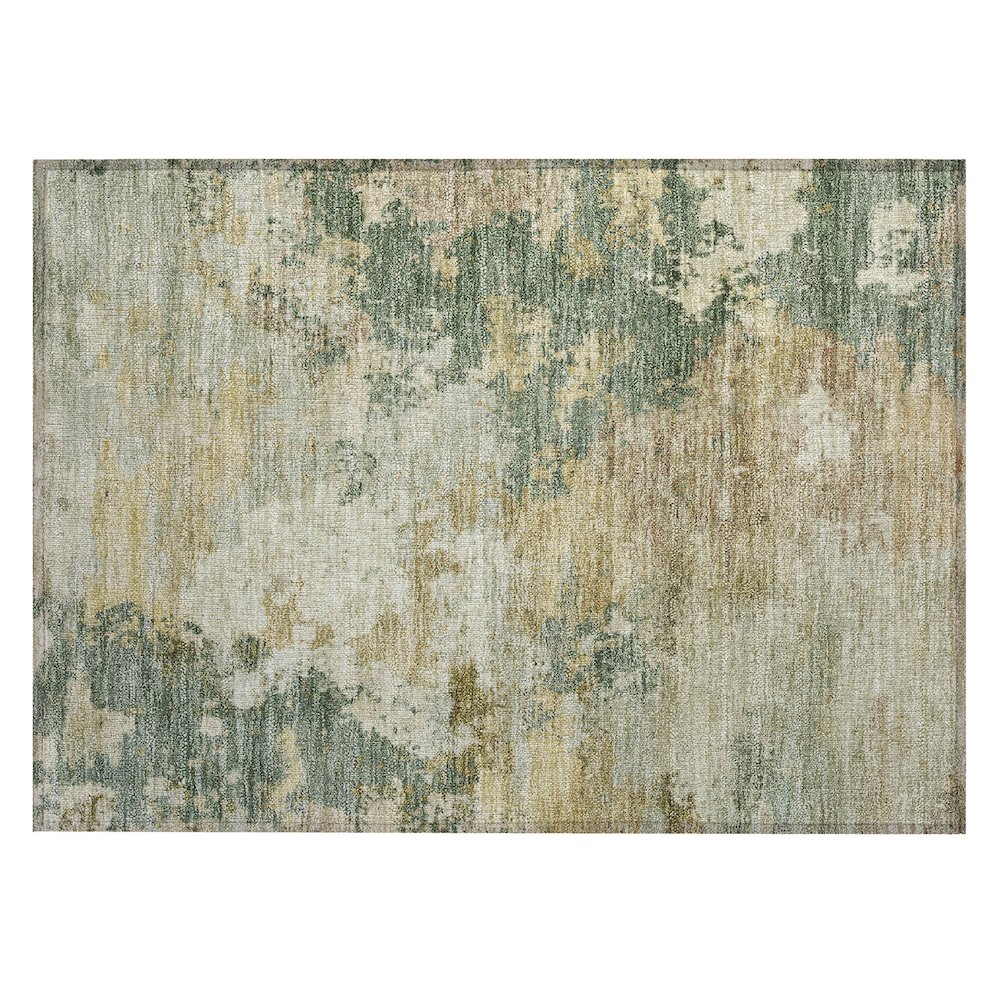 Machine Washable Indoor/Outdoor Chantille ACN2367 Green 1'8" x 2'6" Rug. Picture 1