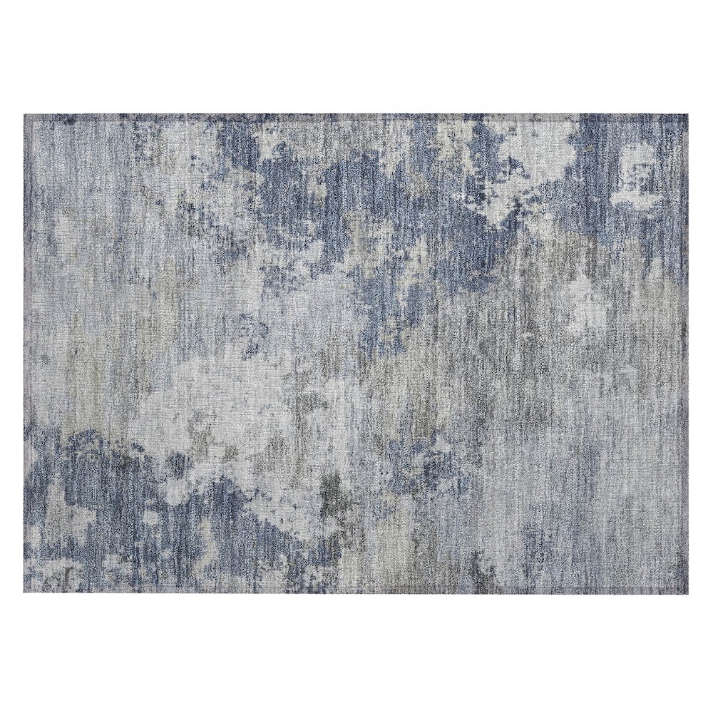 Machine Washable Indoor/Outdoor Chantille ACN2367 Blue 1'8" x 2'6" Rug. Picture 1
