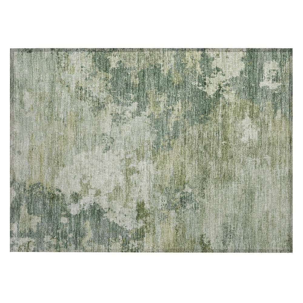 Machine Washable Indoor/Outdoor Chantille ACN2367 Green 1'8" x 2'6" Rug. Picture 1