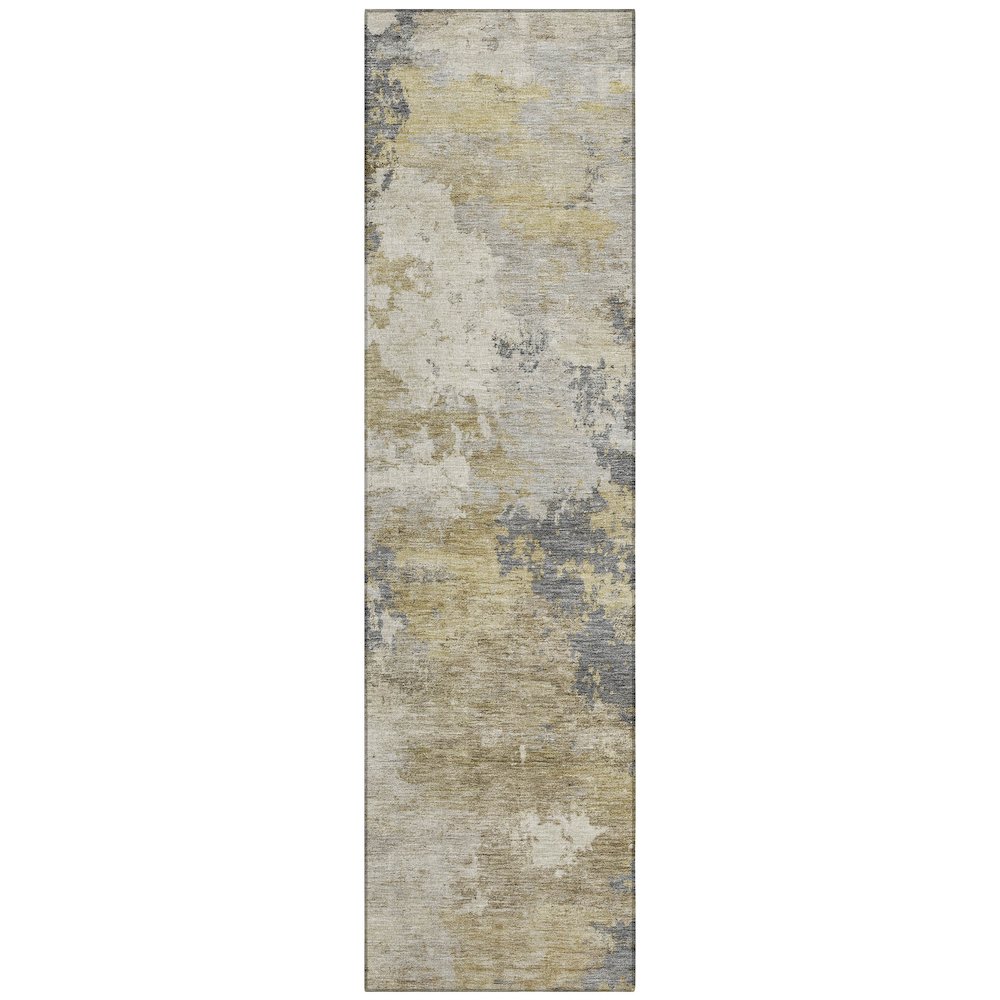 Machine Washable Indoor/Outdoor Chantille ACN2367 Gray 2'3" x 7'6" Runner Rug. Picture 1