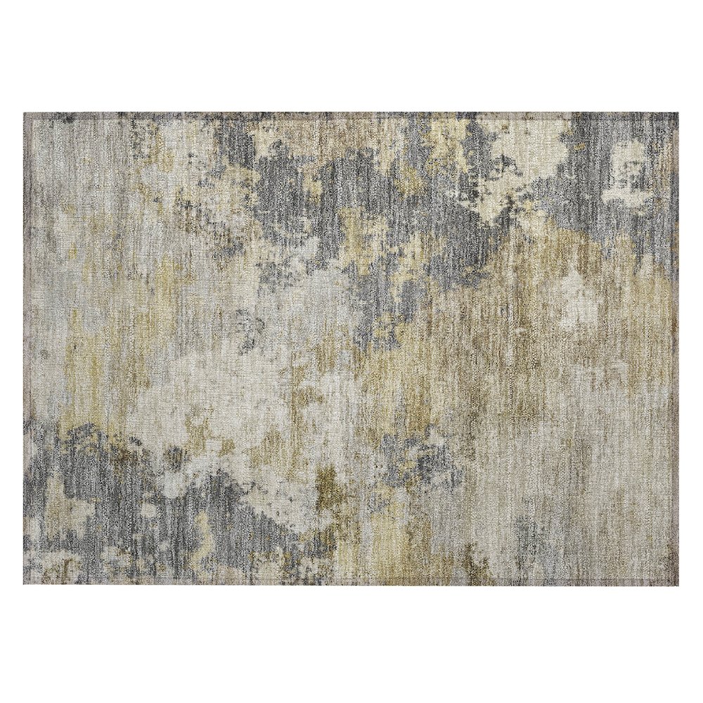 Machine Washable Indoor/Outdoor Chantille ACN2367 Gray 1'8" x 2'6" Rug. Picture 1