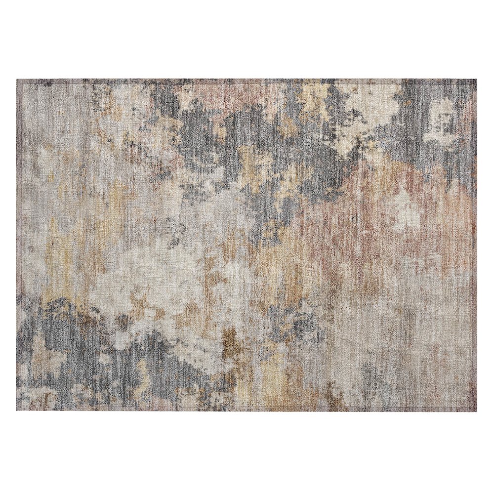 Machine Washable Indoor/Outdoor Chantille ACN2367 Gray 1'8" x 2'6" Rug. Picture 1
