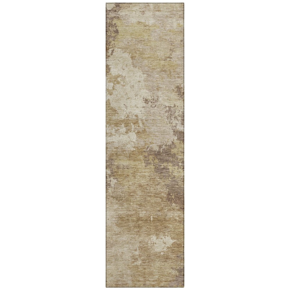 Machine Washable Indoor/Outdoor Chantille ACN2367 Gold 2'3" x 7'6" Runner Rug. Picture 1