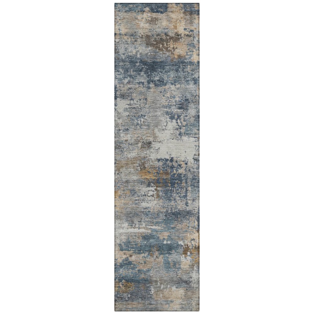 Machine Washable Indoor/Outdoor Chantille ACN2368 Blue 2'3" x 7'6" Runner Rug. Picture 1
