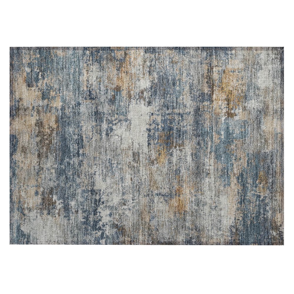 Machine Washable Indoor/Outdoor Chantille ACN2368 Blue 1'8" x 2'6" Rug. Picture 1